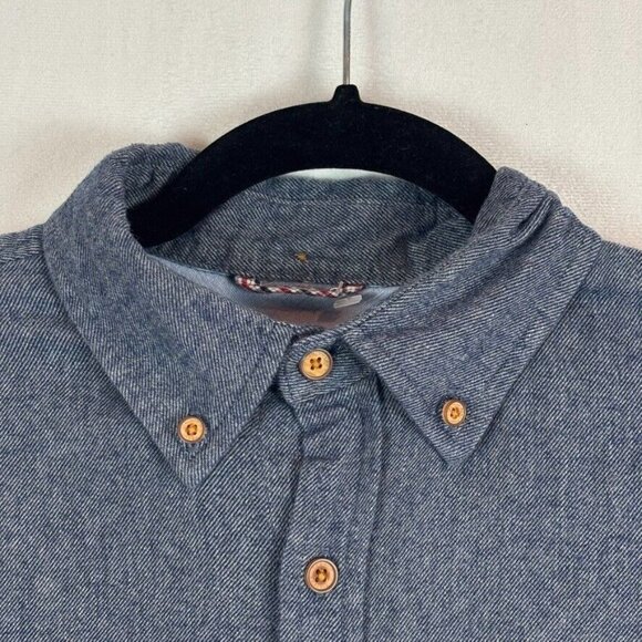 Ben Sherman The Original Mens Chambray Button Down Casual Shirt SZ Small Flannel - Picture 2 of 16
